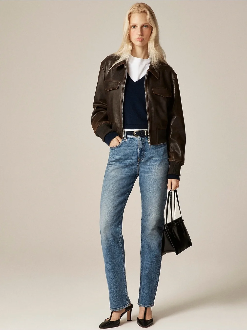 J.CREW Nipped straight jean in stretch Size 28